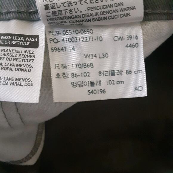 Levi's 510 Straight Leg Men's 34x30 Grey Stretch Jeans - Picture 2 of 8